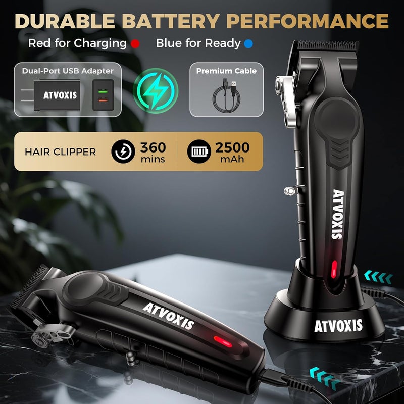 ATVOXIS Hair Clippers for Men Professional, Cordless Barber Clippers for Hair Cutting, Maquina para Cortar Pelo De Hombre - Image 4